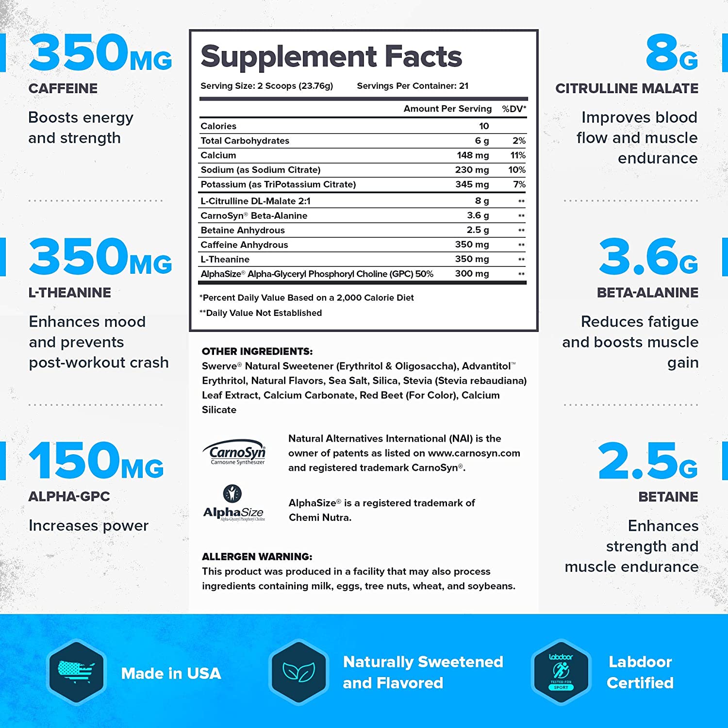 Legion pulse ingredients and supplement facts