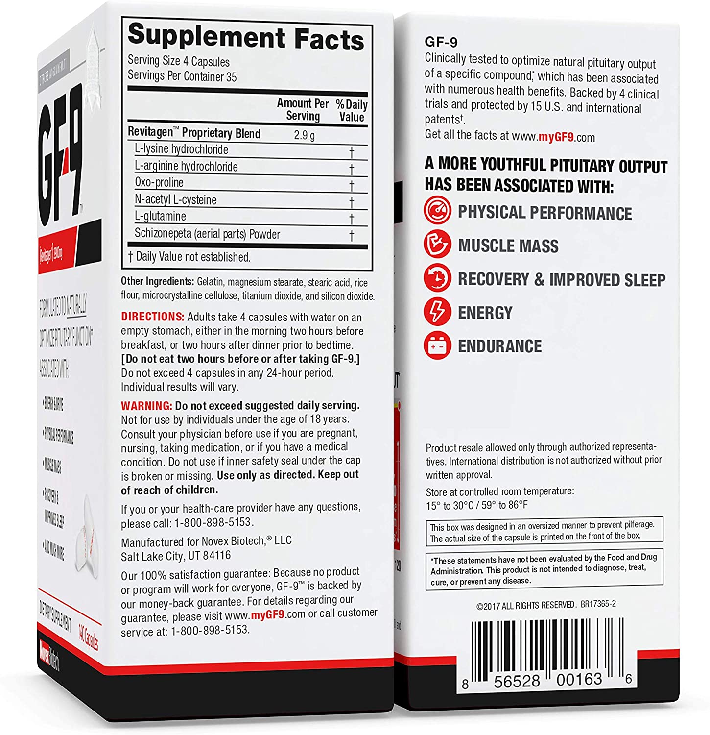 Growth factor 9 ingredients and supplement facts