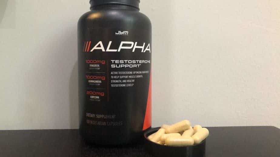 Alpha Jym pills outside of the bottle
