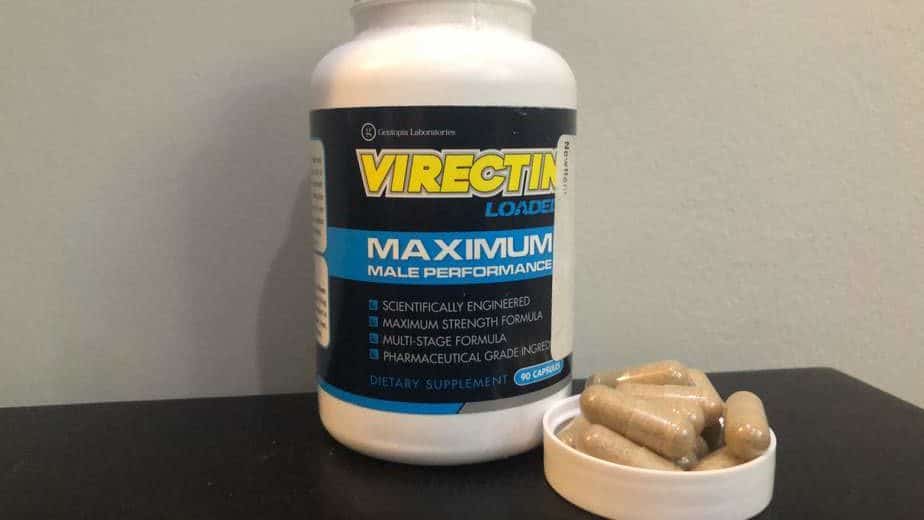 Virectin pills outside of the bottle