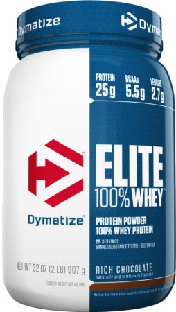 Elite 100 whey protein powder supplement