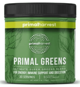 Primal Greens supplement jar