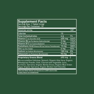 8Greens ingredients and nutrition facts