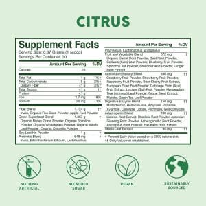 Bloom nutrition greens and superfoods ingredients